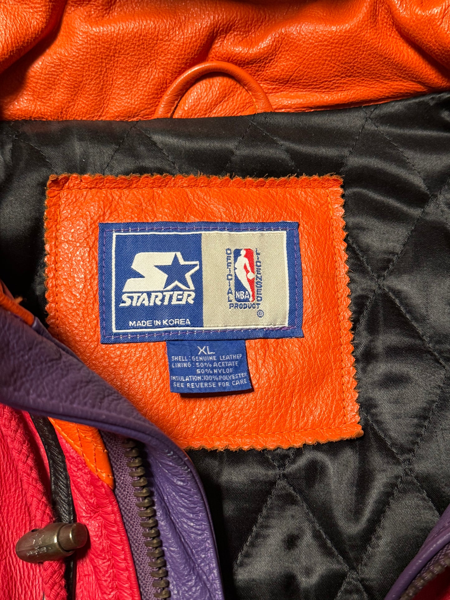 90s Starter Phoenix Suns Leather Jacket Sz. XL
