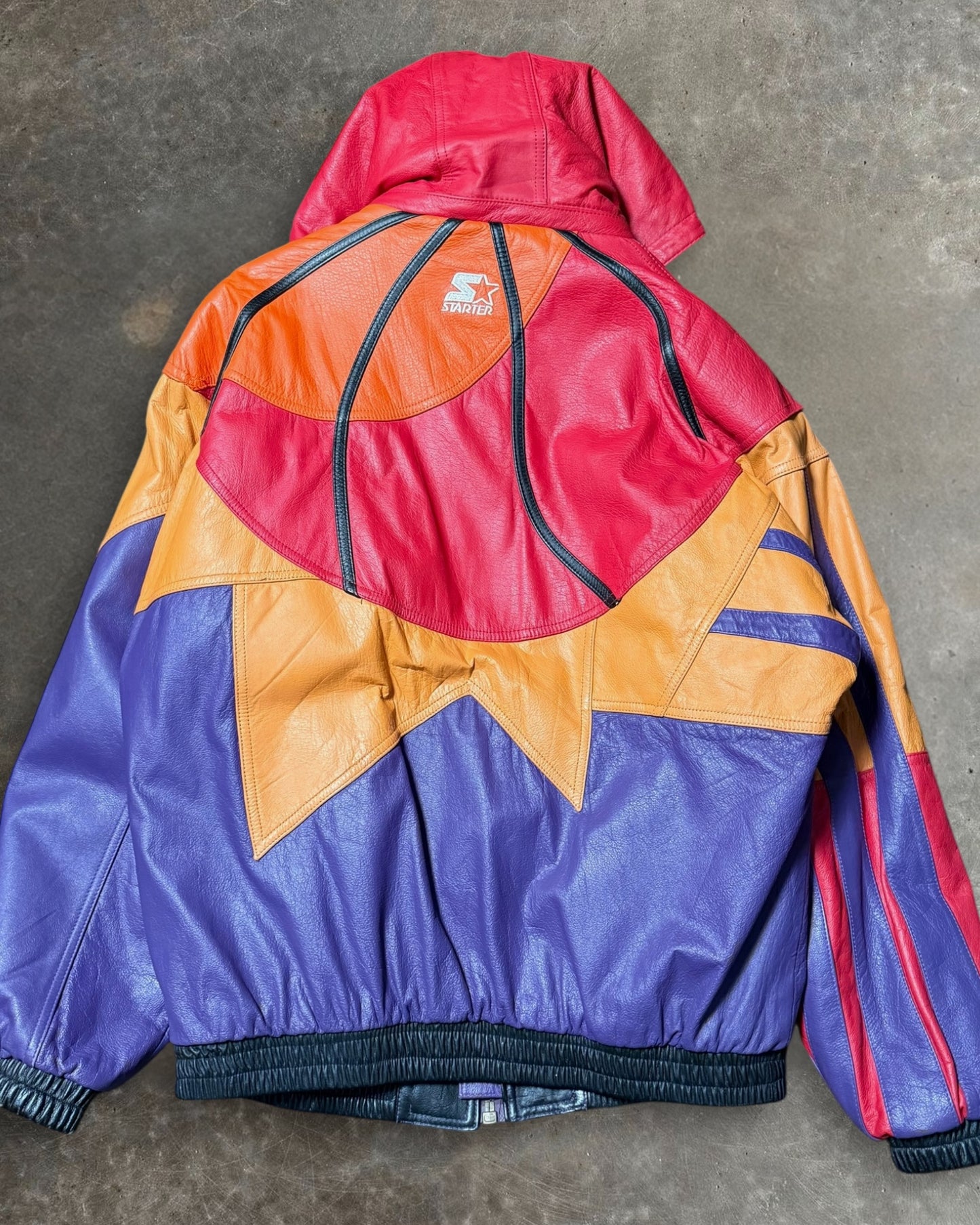90s Starter Phoenix Suns Leather Jacket Sz. XL