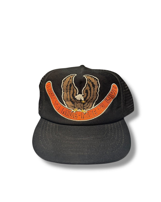 '90s Live To Ride Harley Snap Back Trucker Hat