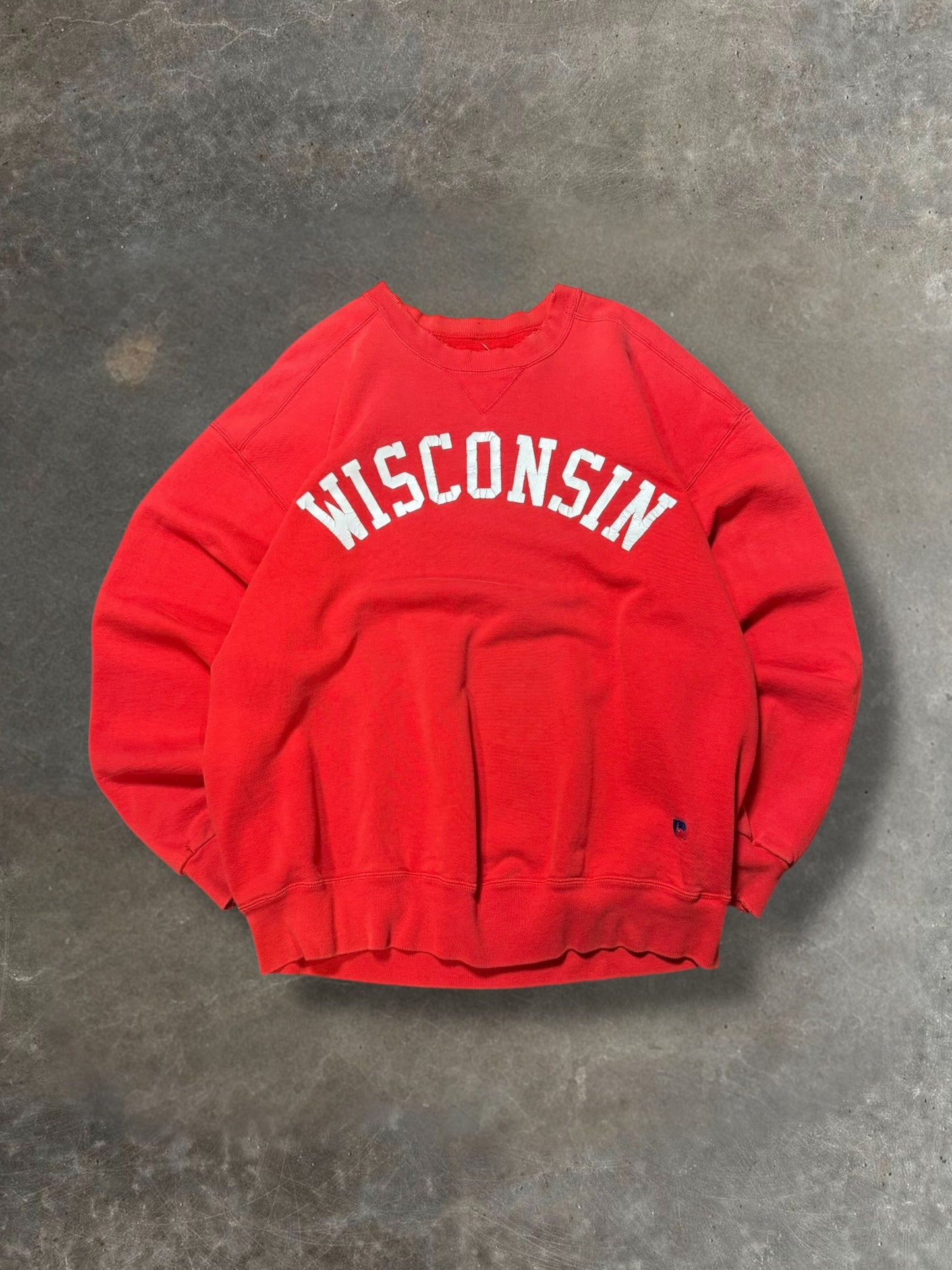'90s Wisconsin Russell Athletic Crewneck Sz. XL