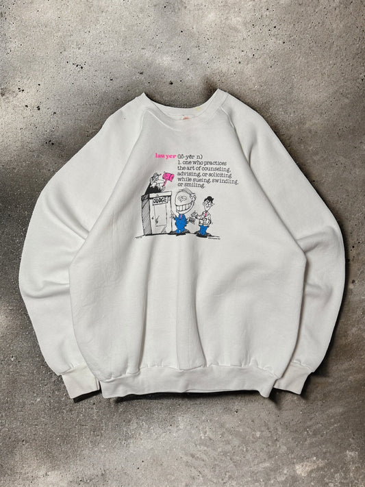 '90s Lawyer Crewneck Sz. XXL