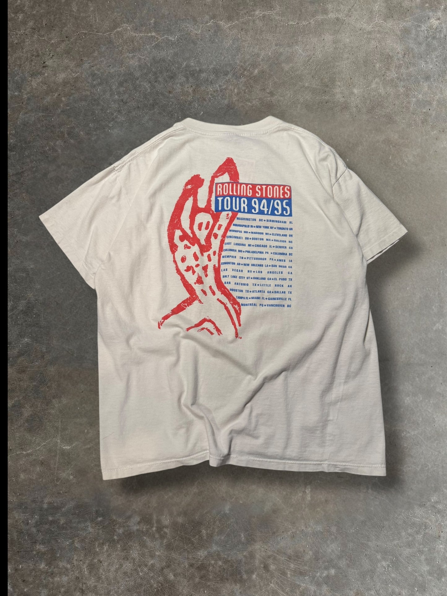 '94 Rolling Stones Tour Tee Sz. L