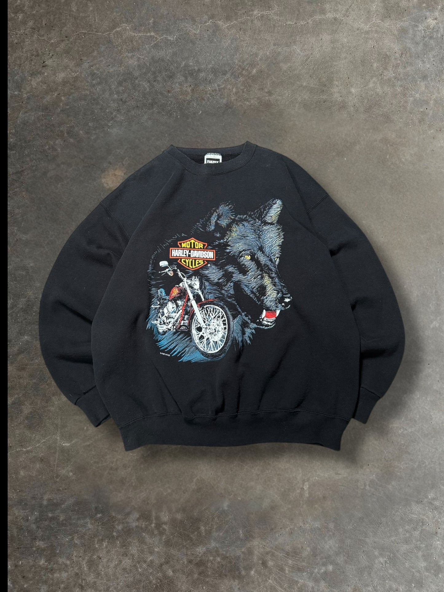 '90s Wolf Harley Crewneck Sz. XL