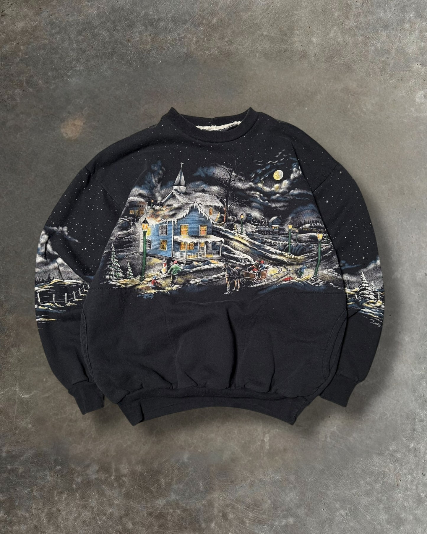 '90s Christmas Nature Crewneck Sz. M