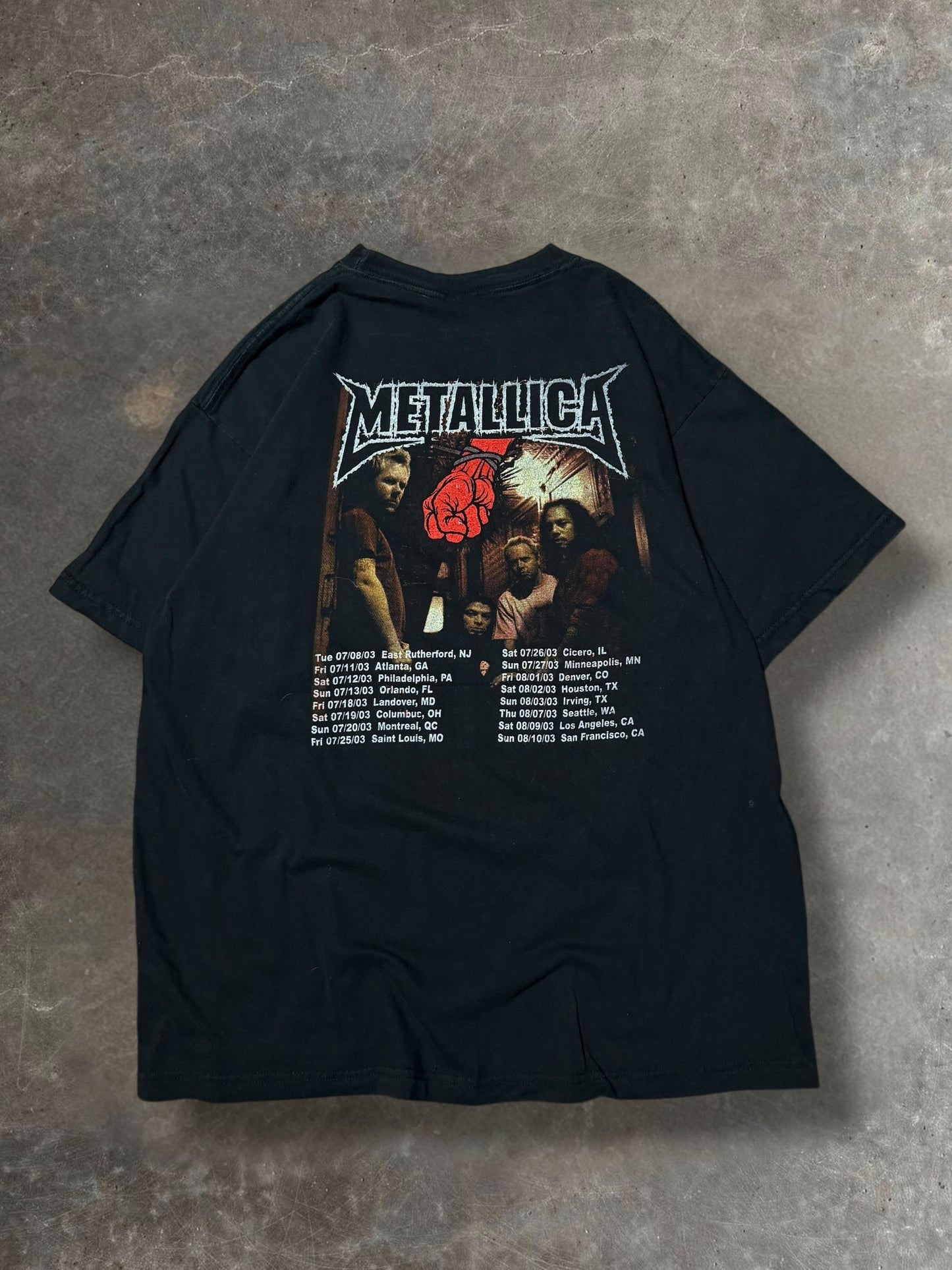 '03 Metallica Tour Tee Sz. XL