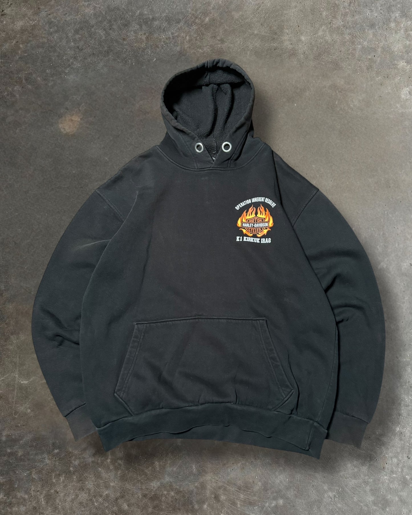 '10s Iraq Harley Davidson Hoodie Sz. XXL