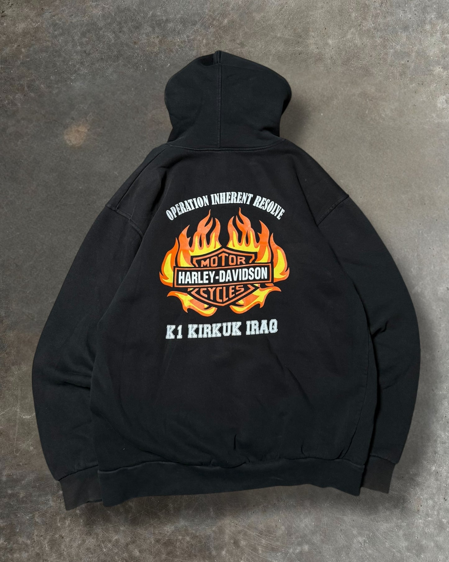 '10s Iraq Harley Davidson Hoodie Sz. XXL