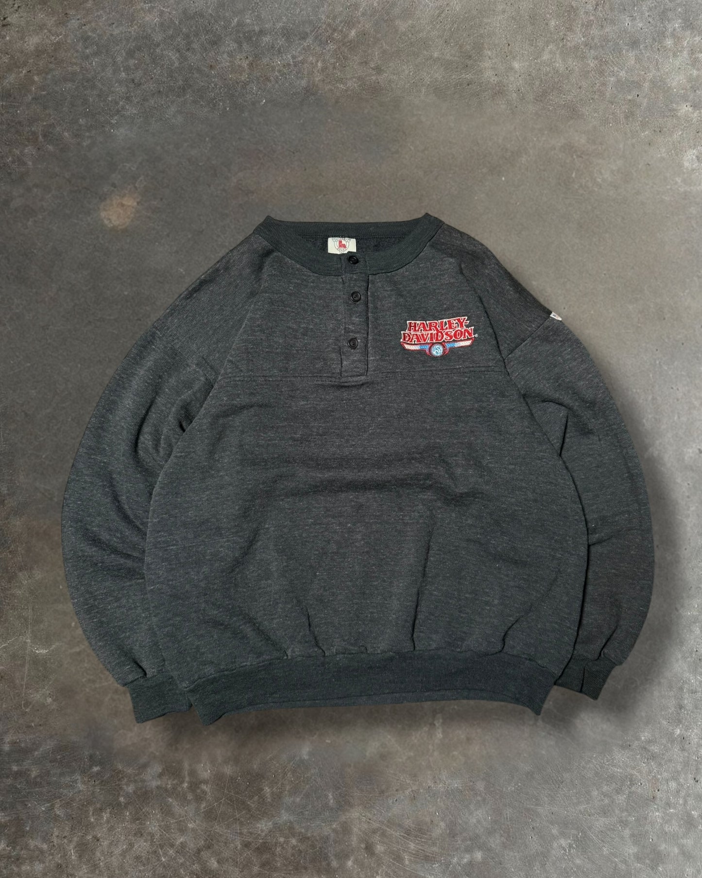 '70s Harley Davidson Button Crewneck Sz. M