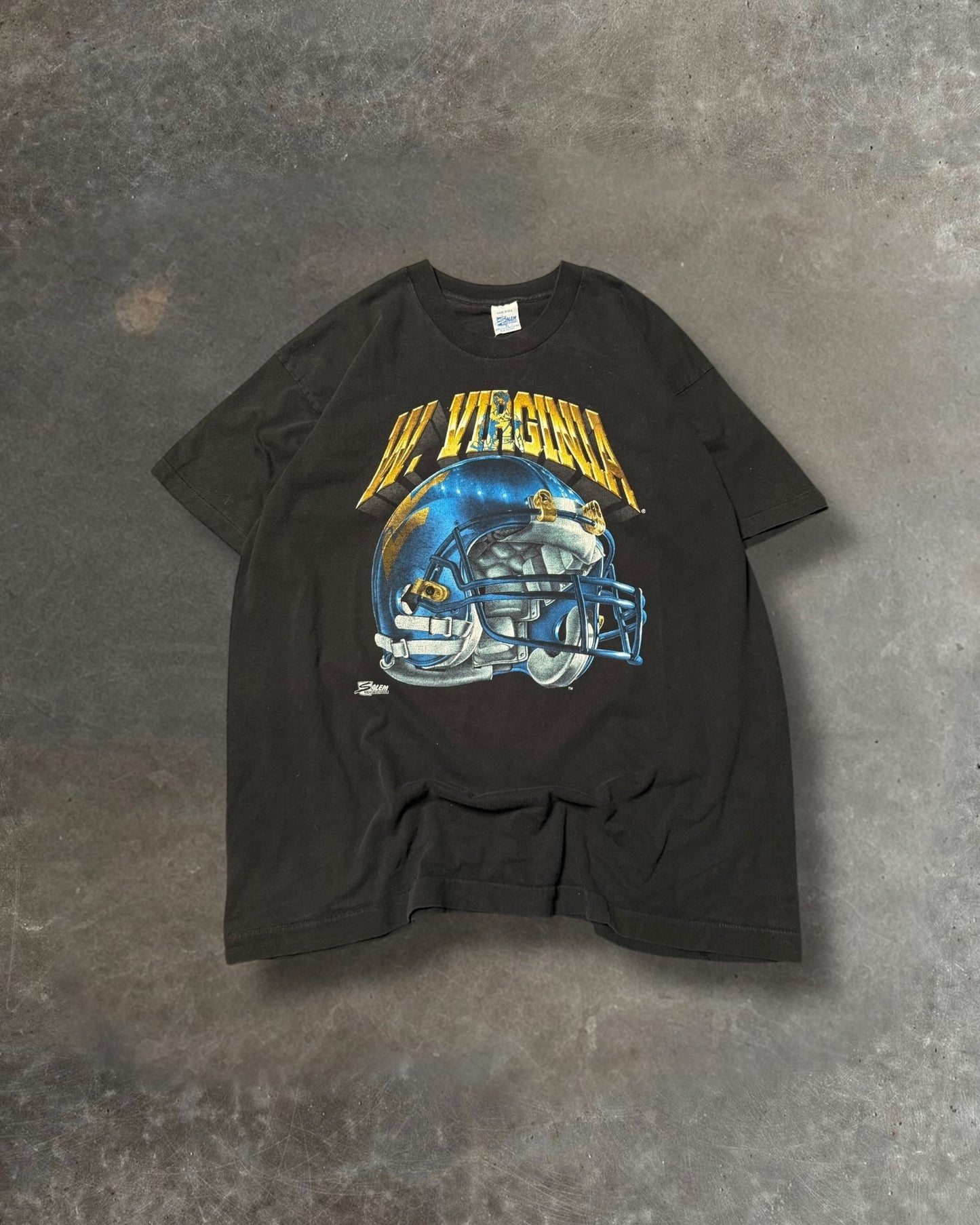 '90s West Virginia Helmet Tee Sz. XL