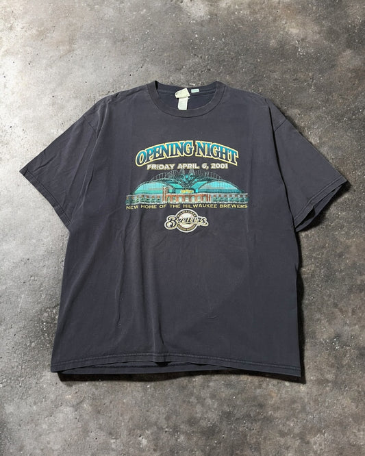 ‘01 Opening Day Milwaukee Brewers Tee Sz. XXL