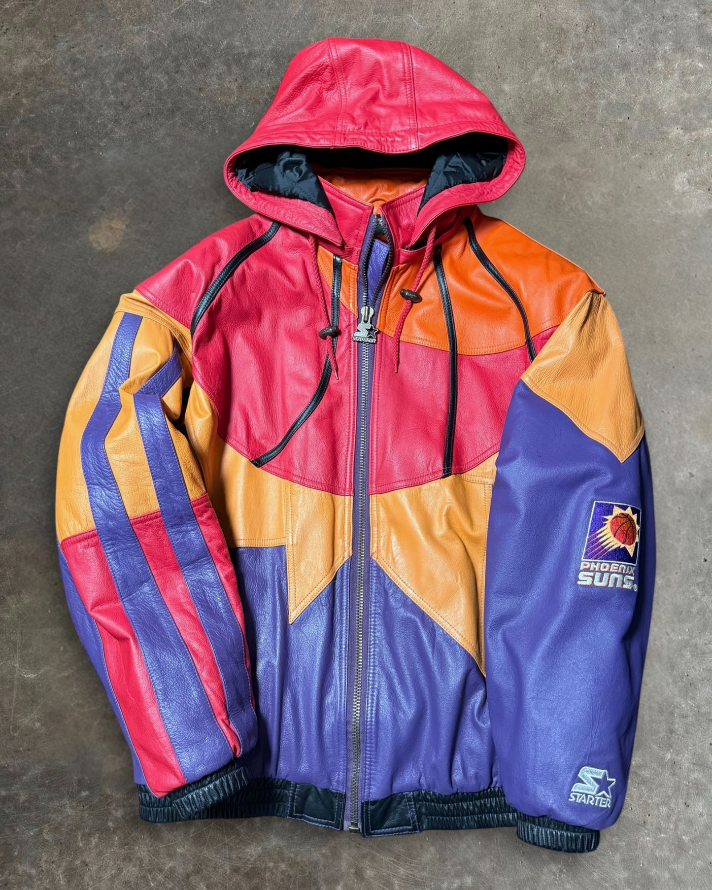 90s Starter Phoenix Suns Leather Jacket Sz. XL