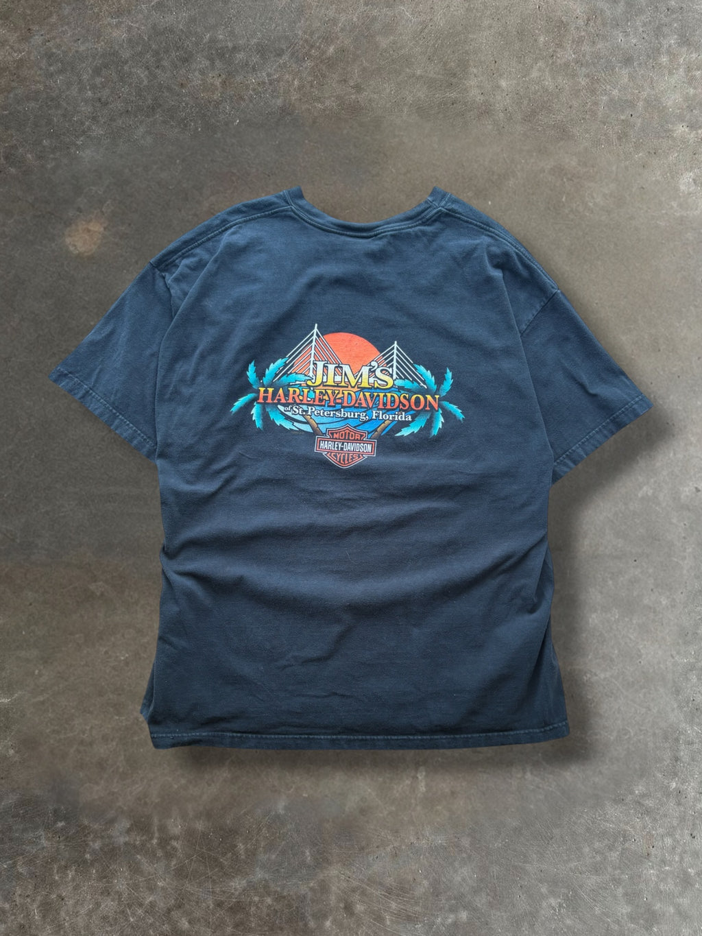 '04 Blue Flame Harley Davidson Tee Sz. XXL