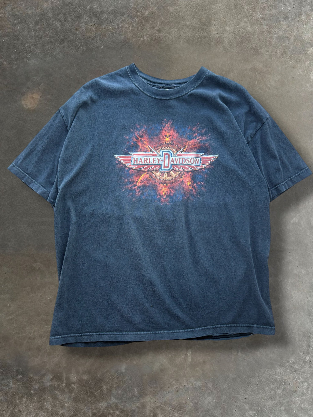 '00s Gear Wheel Harley Davidson Tee Sz. XXL
