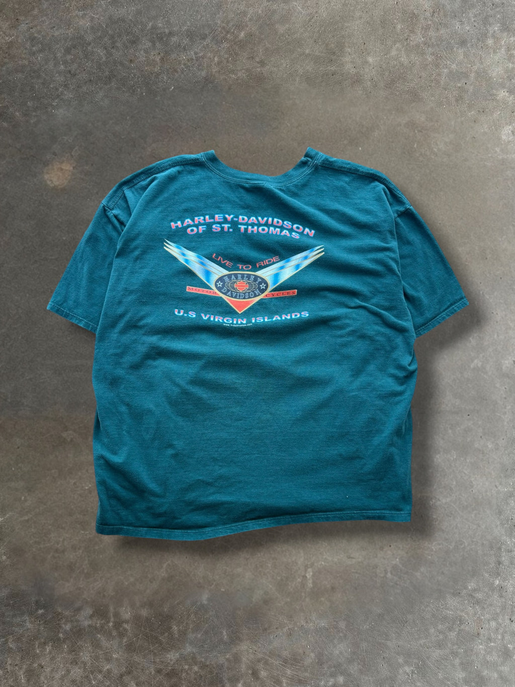 '04 Caribbean Treasure Harley Davidson Tee Sz. XXL