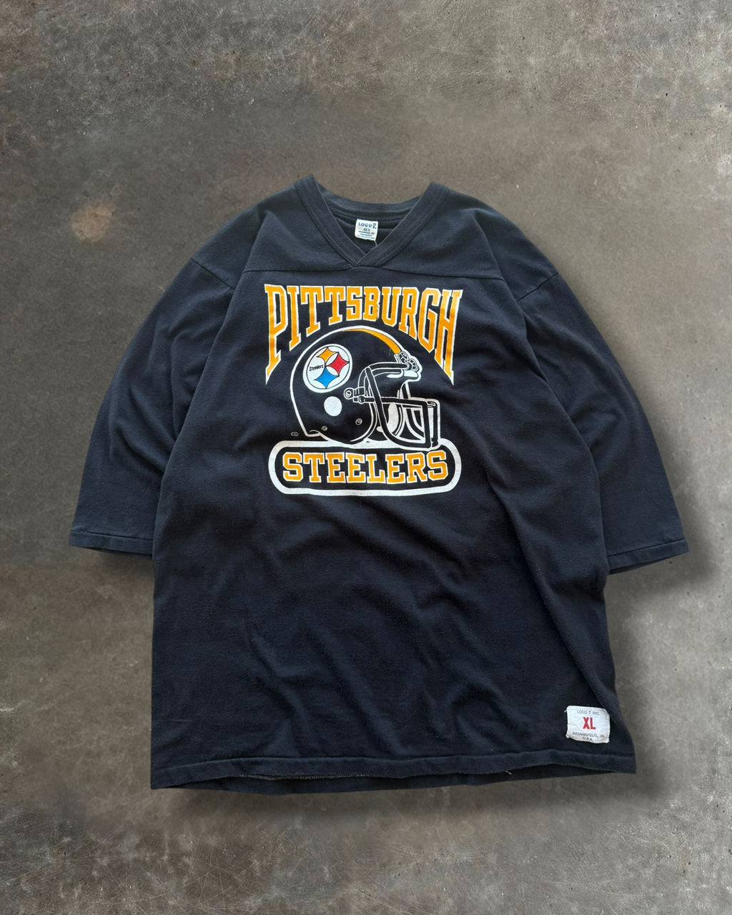'80s Pittsburgh Steelers Three Quarter Sleeve Tee Sz. XL