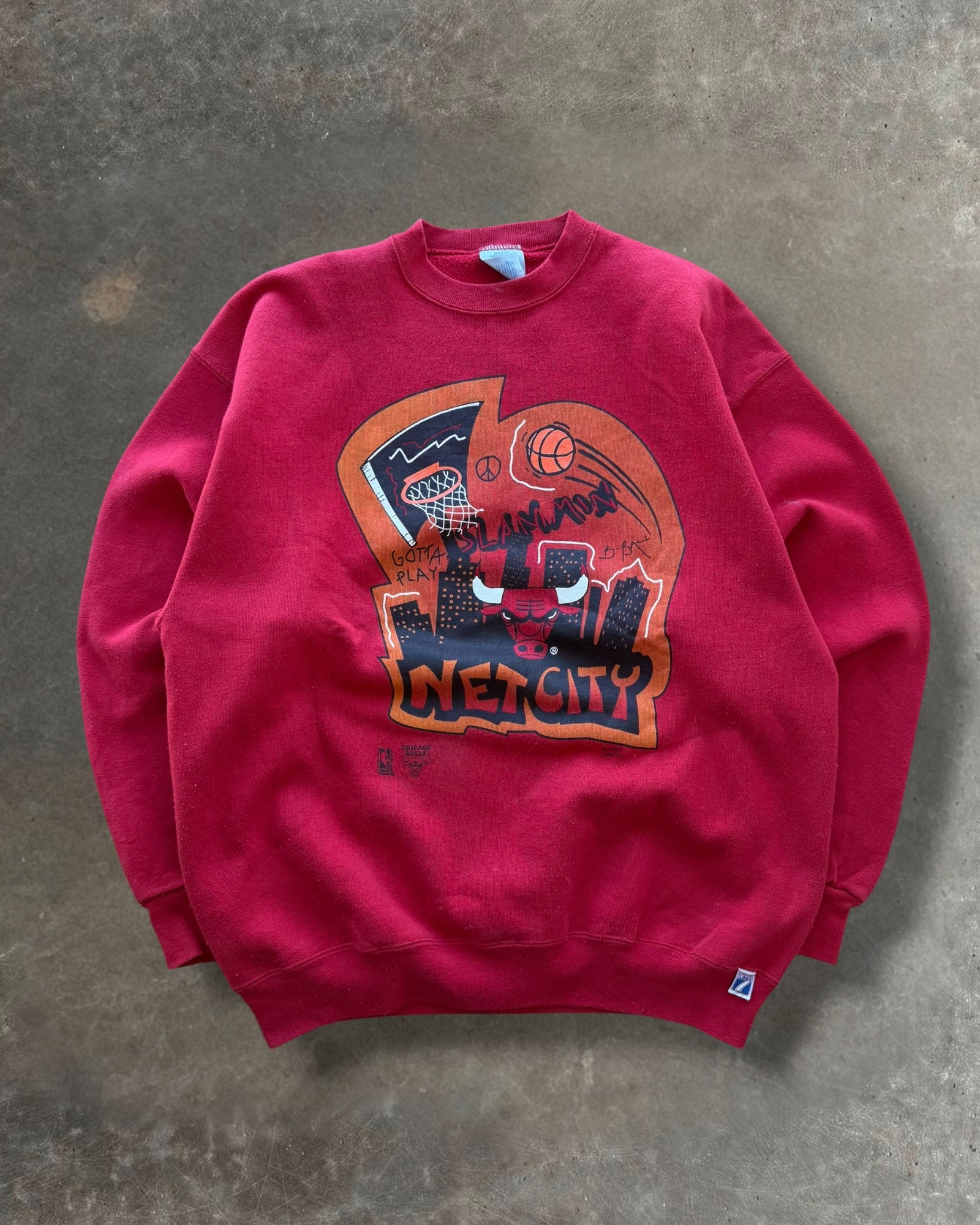 '90s Net City Bulls Crewneck Sz. XL