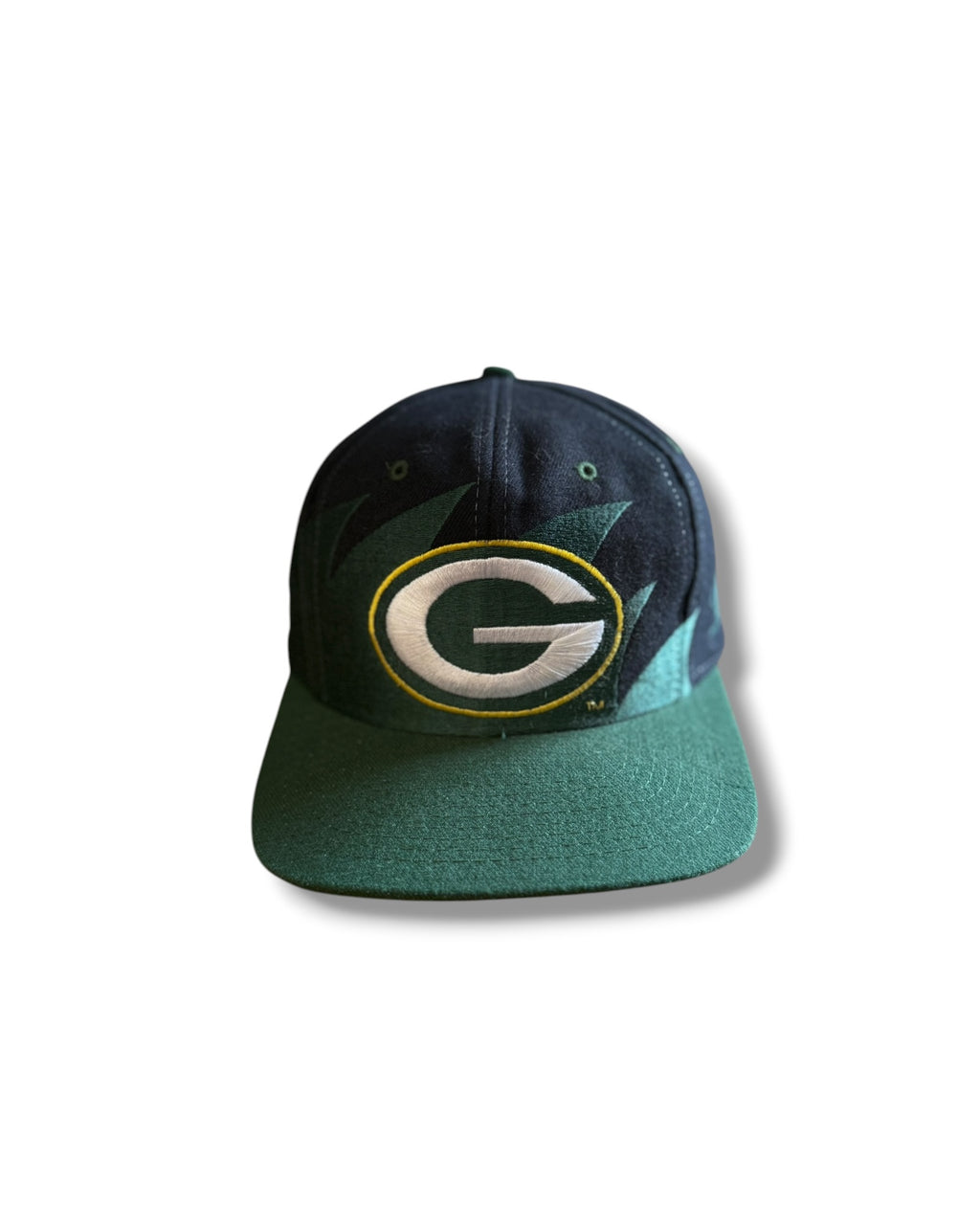 '90s Logo Athletic Green Bay Packers Shark Tooth Snap Back Hat