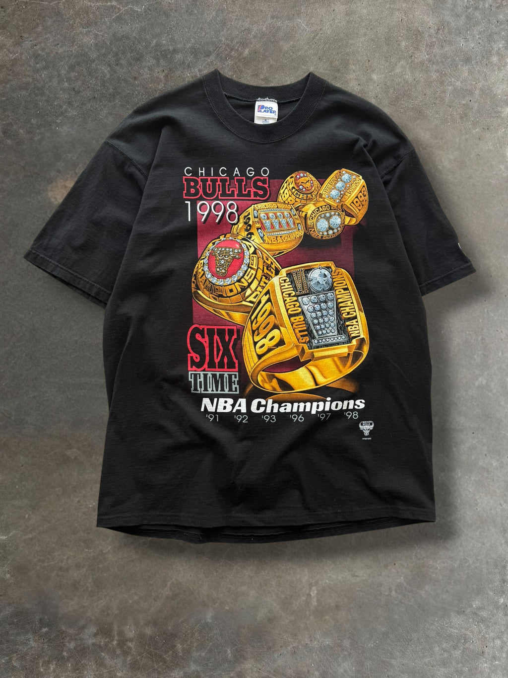 '98 Bulls Rings Tee Sz. XL