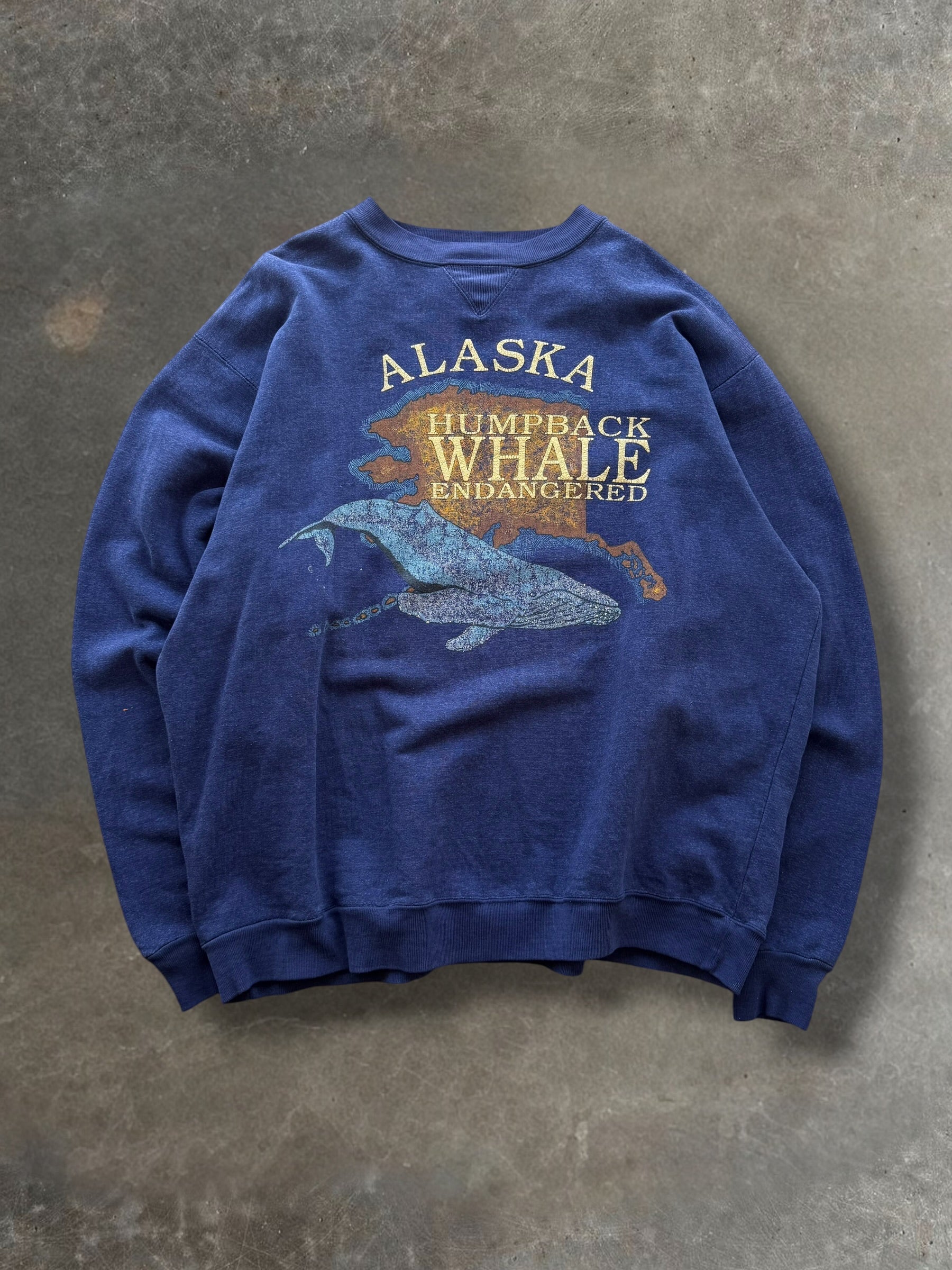 '90s Humpback Whale Nature Crewneck Sz. XL