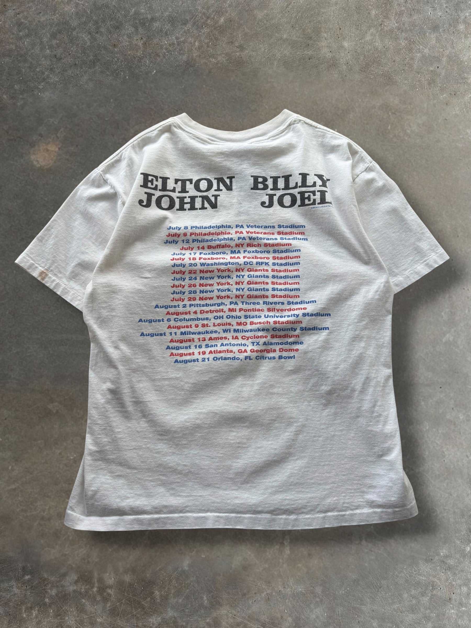 '94 Elton John Billy Joel Tour Tee Sz. L