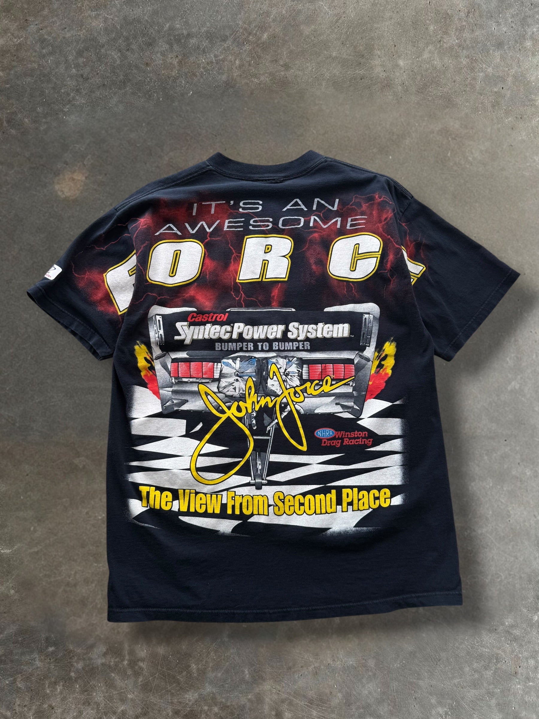 '98 John Force Nascar AOP Tee Sz. L
