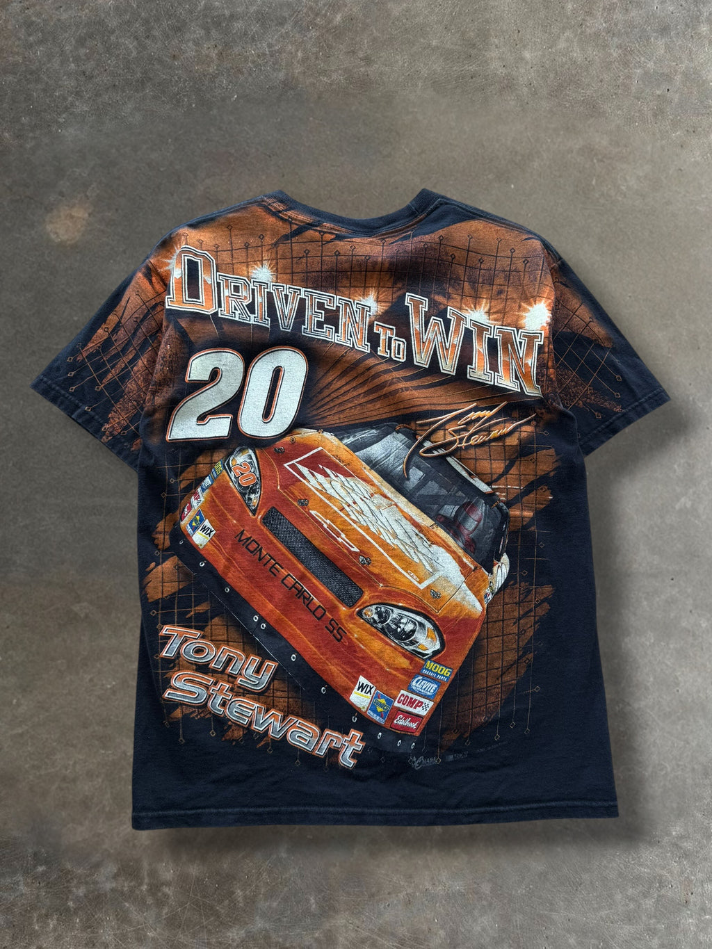 '00s Tony Stewart Nascar AOP Tee Sz. M
