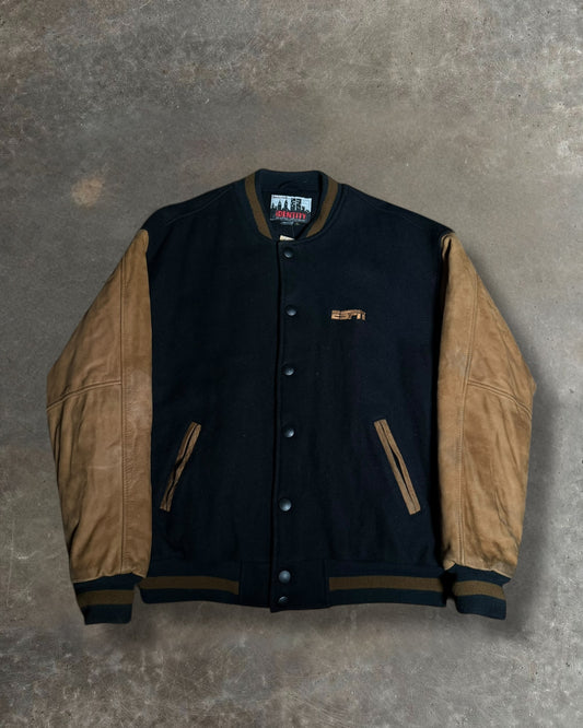'90s ESPN Leather & Suede Jacket Sz. XL