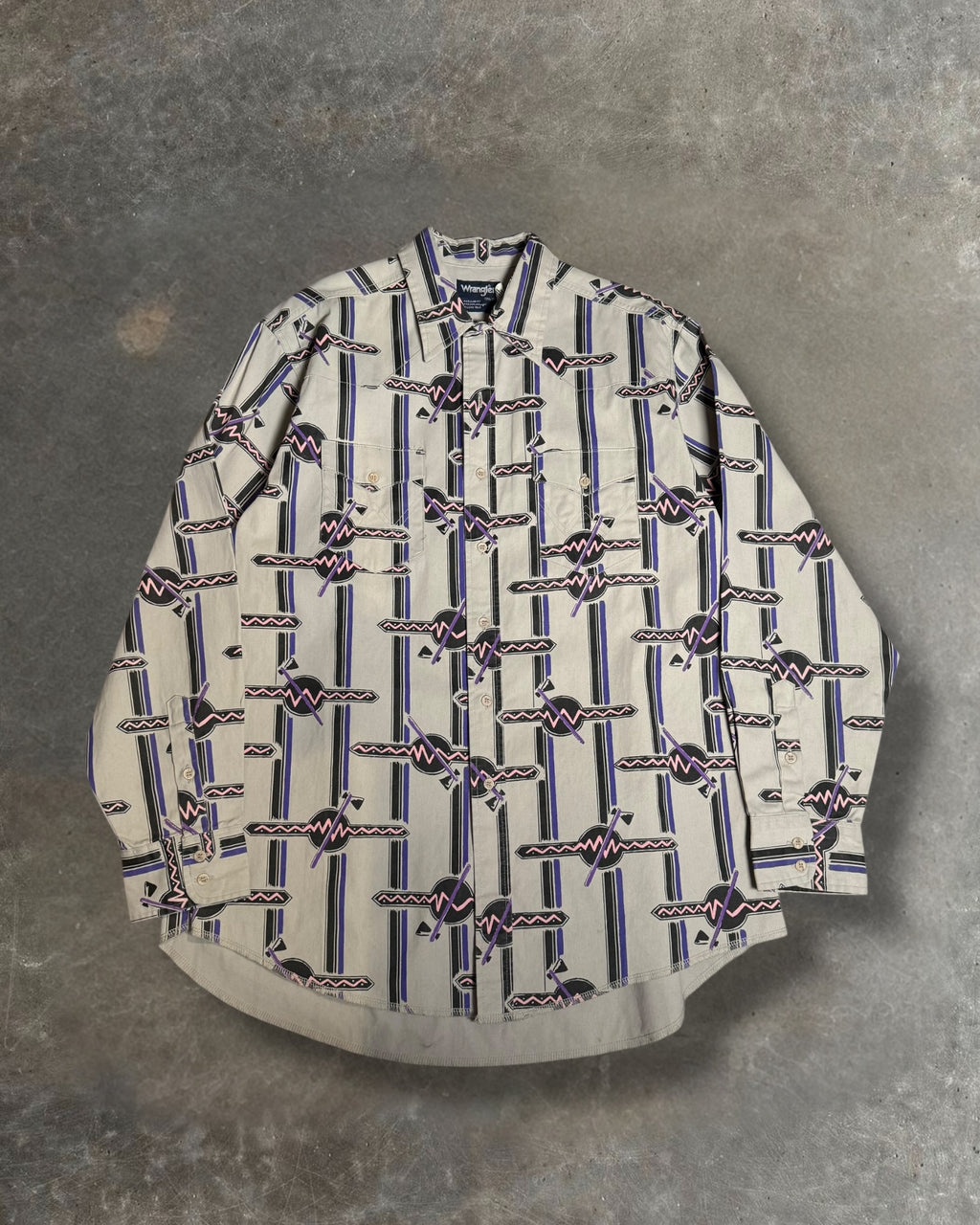 '90s wrangler Aztec Button Up Sz. XL
