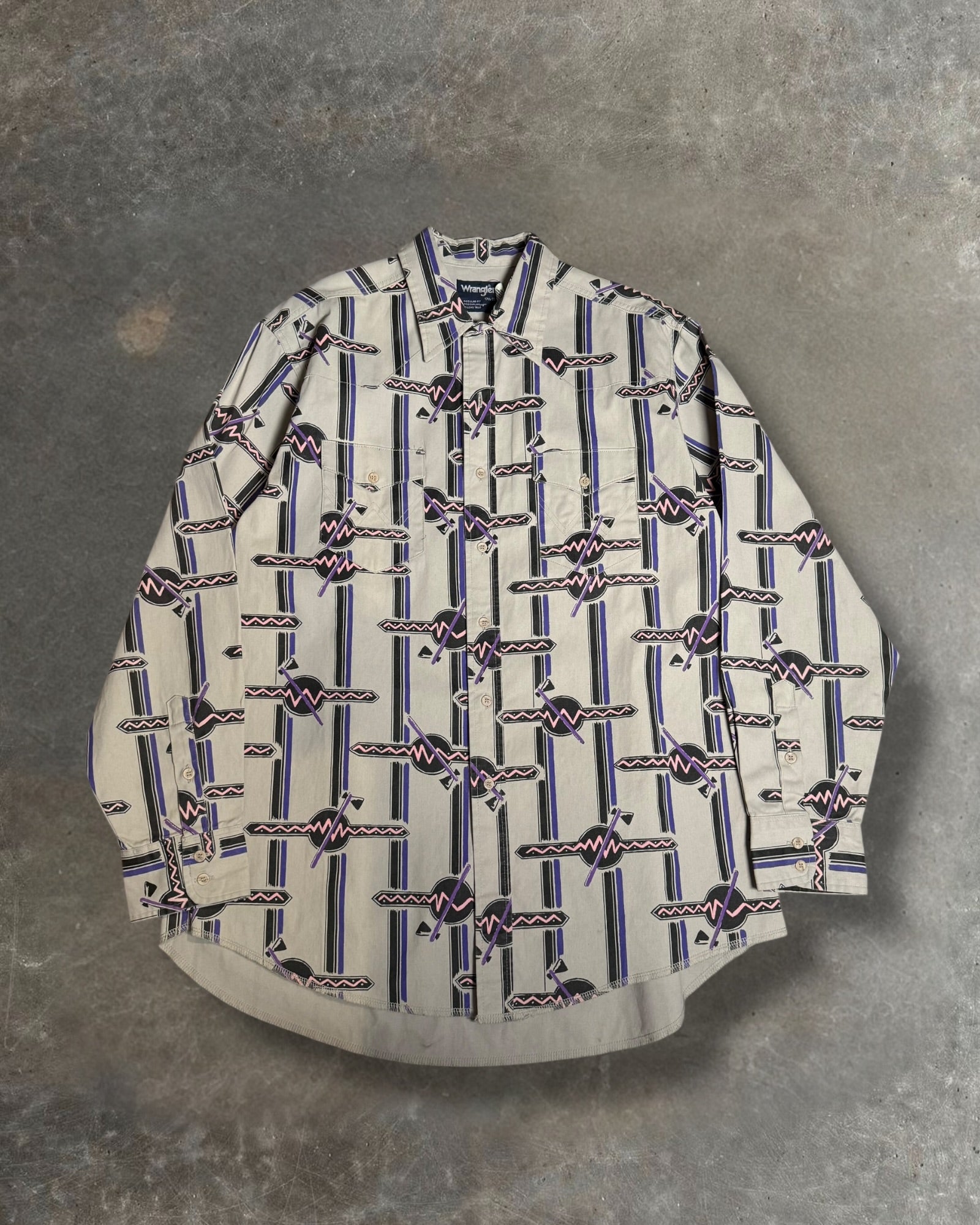 '90s wrangler Aztec Button Up Sz. XL