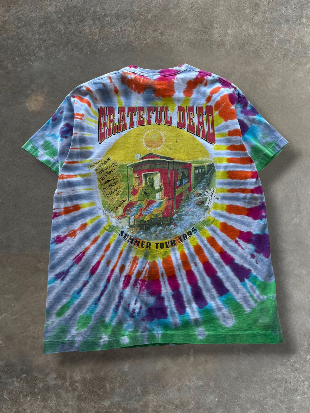 '95 Tye-Dye Grateful Dead Summer Tour Tee Sz. XL