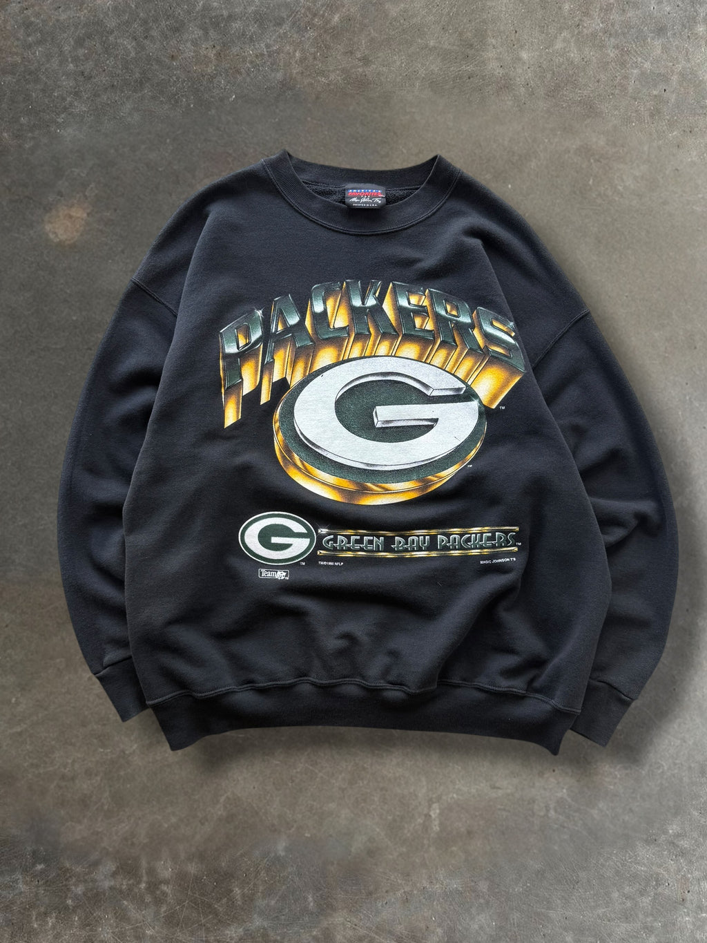 '95 Green Bay Packers 3D Logo Crewneck Sz. XL