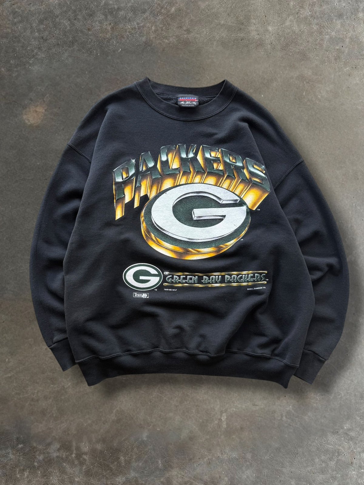 '95 Green Bay Packers 3D Logo Crewneck Sz. XL