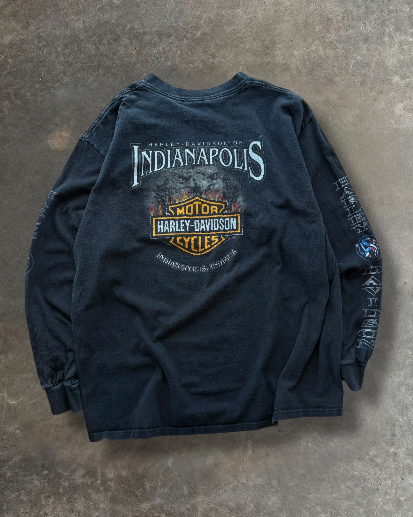 '90s Indiana Harley Davidson Long Sleeve Sz. XL