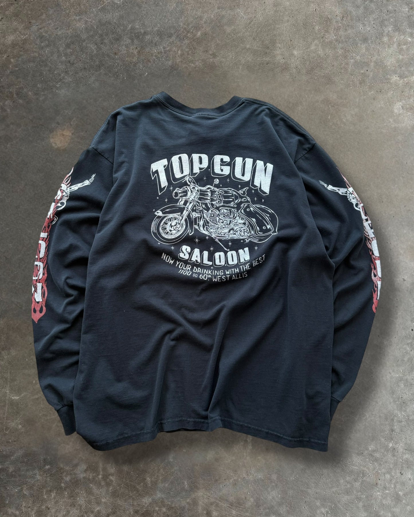 '90s Top Gun Biker Saloon Long Sleeve XL