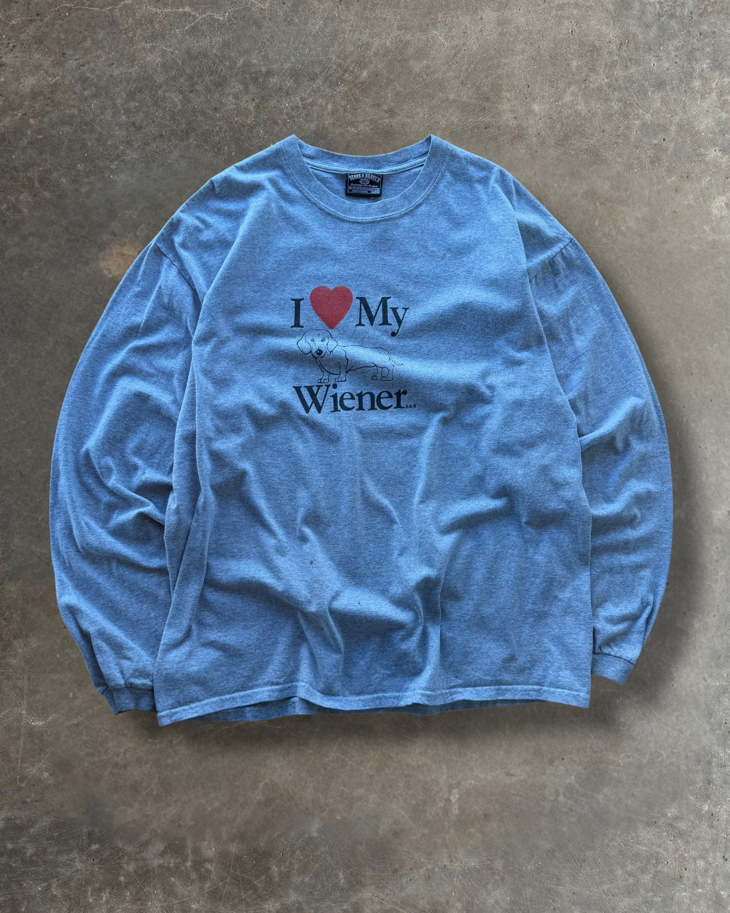 '00s I <3 My Wiener Long Sleeve Tee Sz. XL