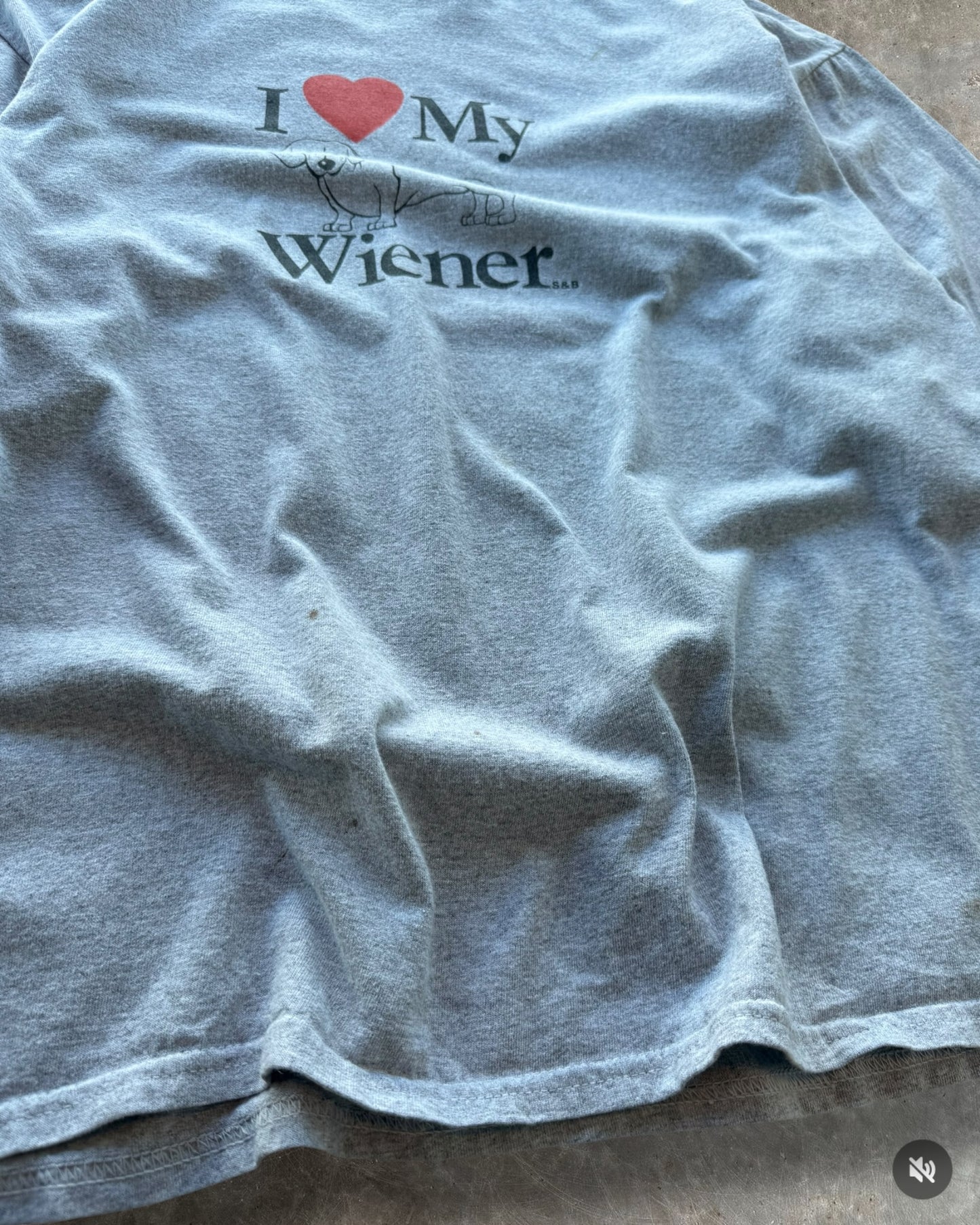 '00s I <3 My Wiener Long Sleeve Tee Sz. XL