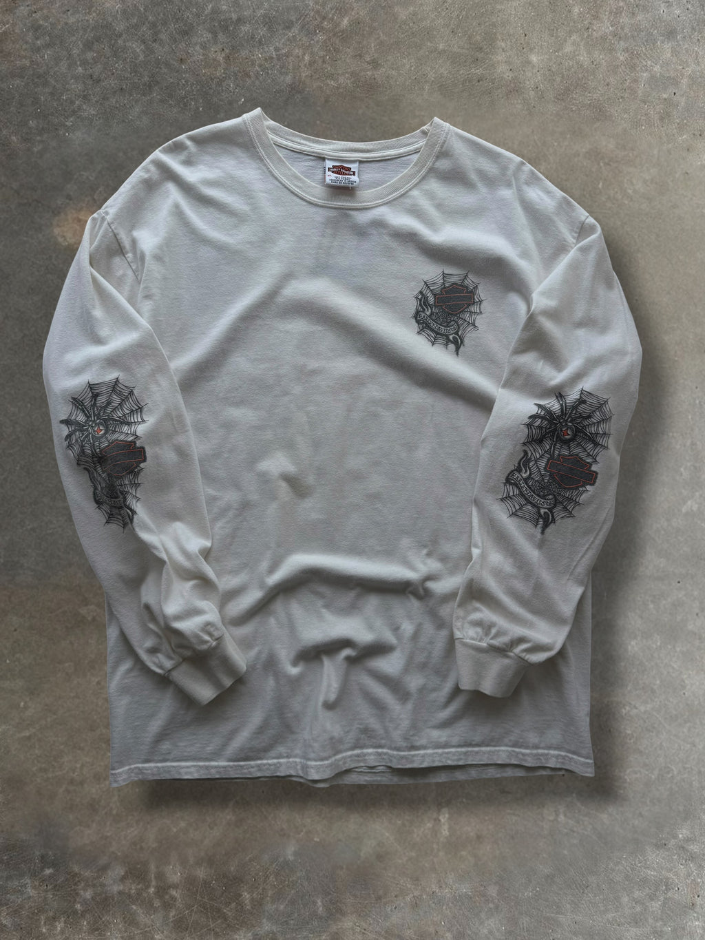 '00s Spider Web Harley Davidson Long Sleeve Sz. XL