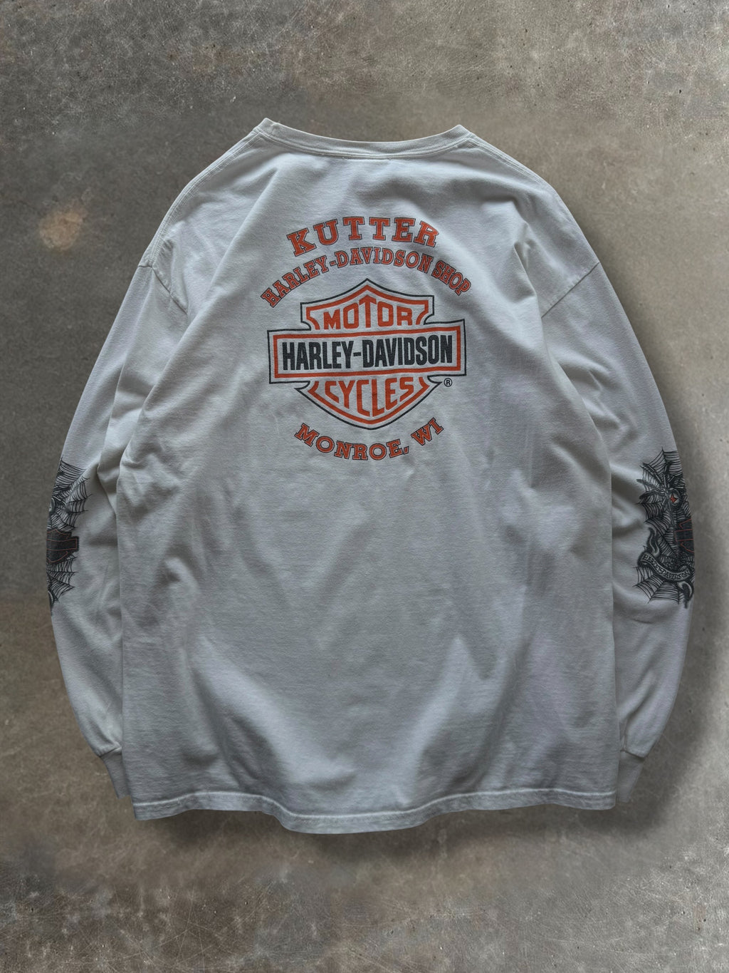 '00s Spider Web Harley Davidson Long Sleeve Sz. XL