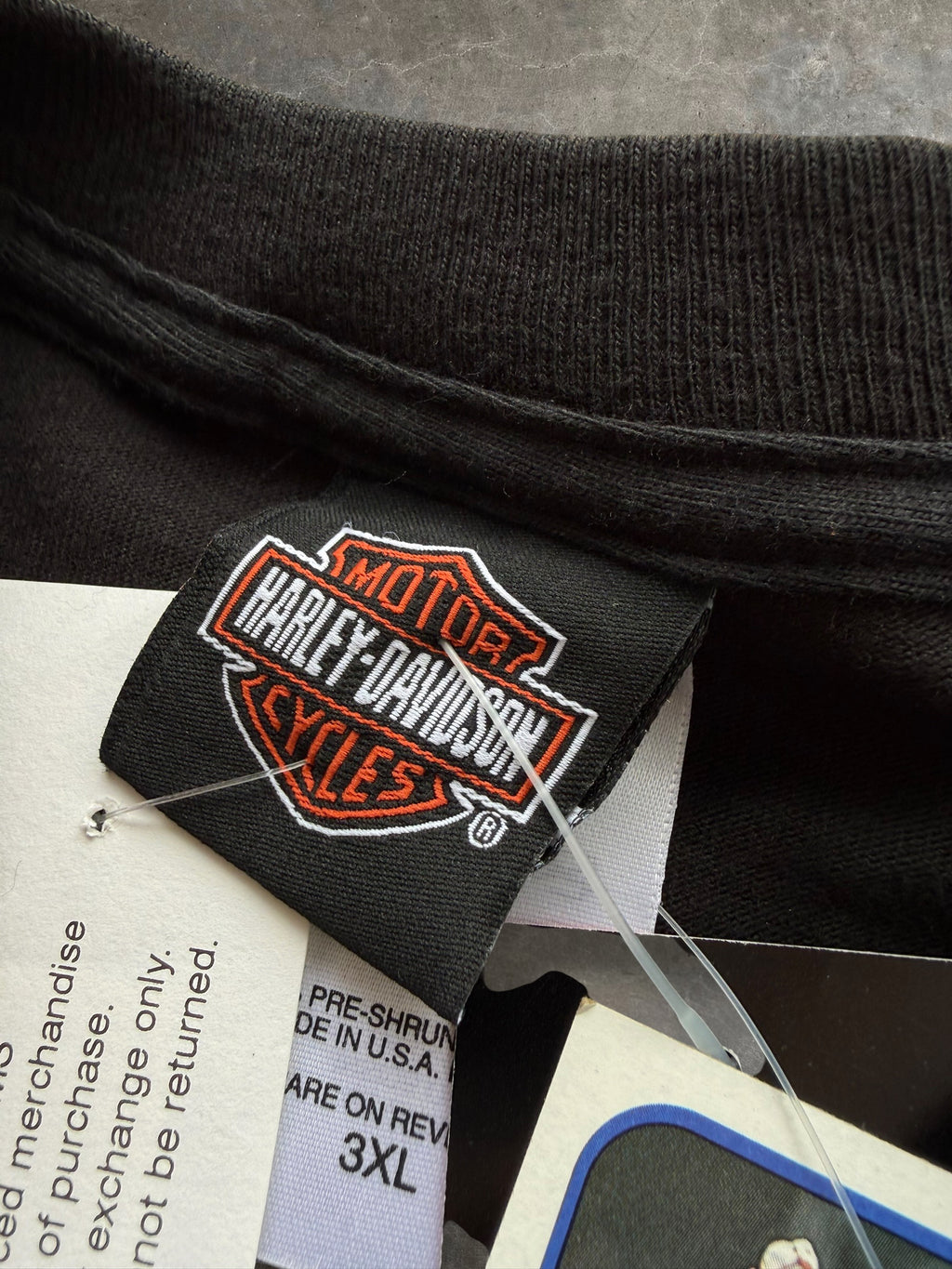 '02 Flaming Shield Rockford Harley Davidson Long Sleeve Sz. XXXL