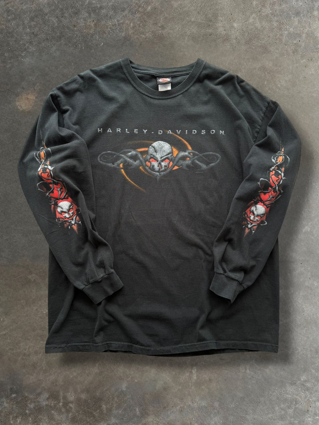 '05 Skull Harley Davidson Long Sleeve Sz. XL