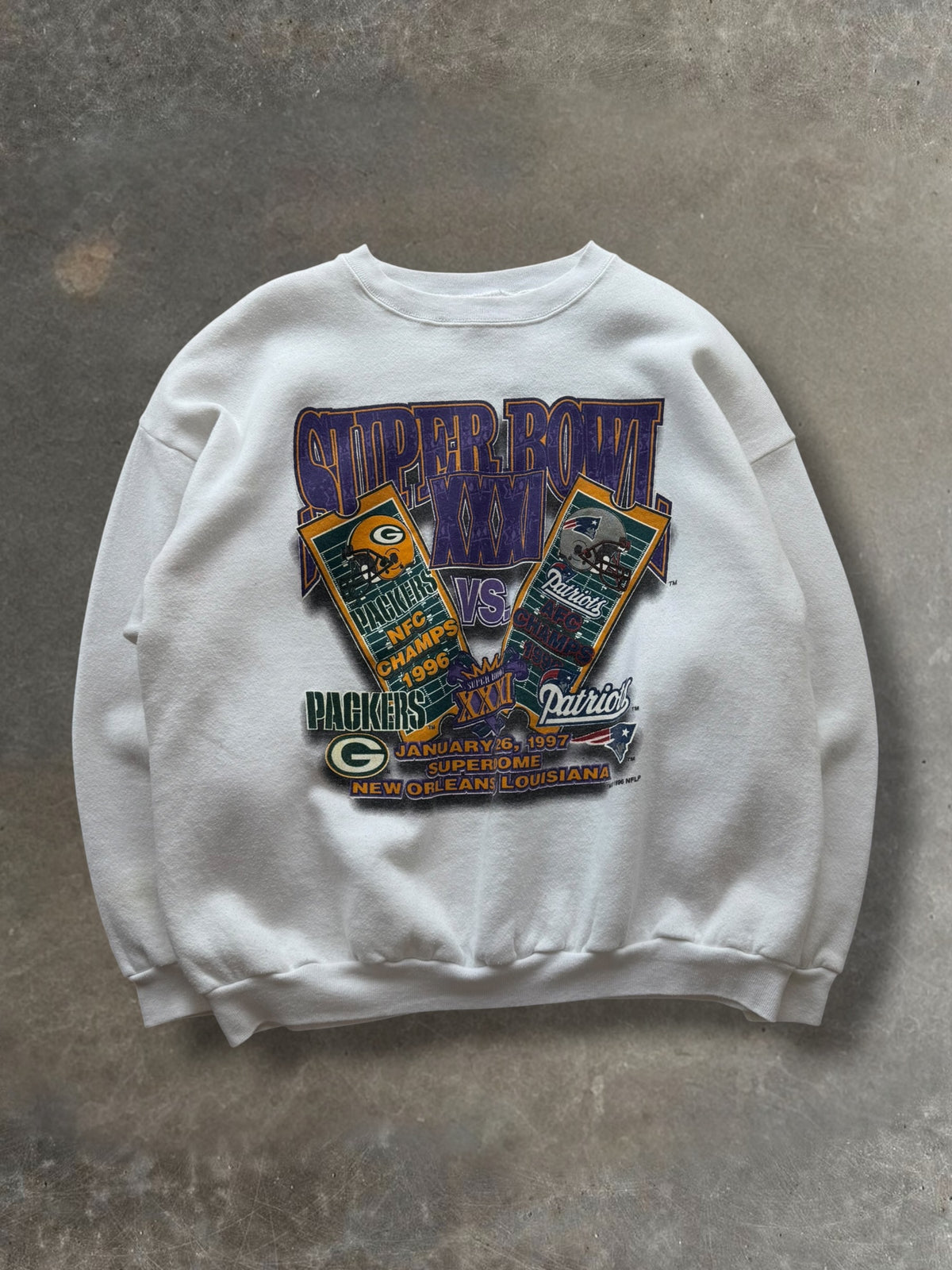'97 Super Bowl tickets Crewneck Sz. XL