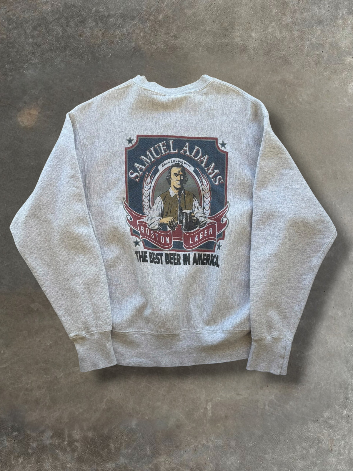 '90s Sam Adams Beer Reverse Weave Crewneck Sz. L