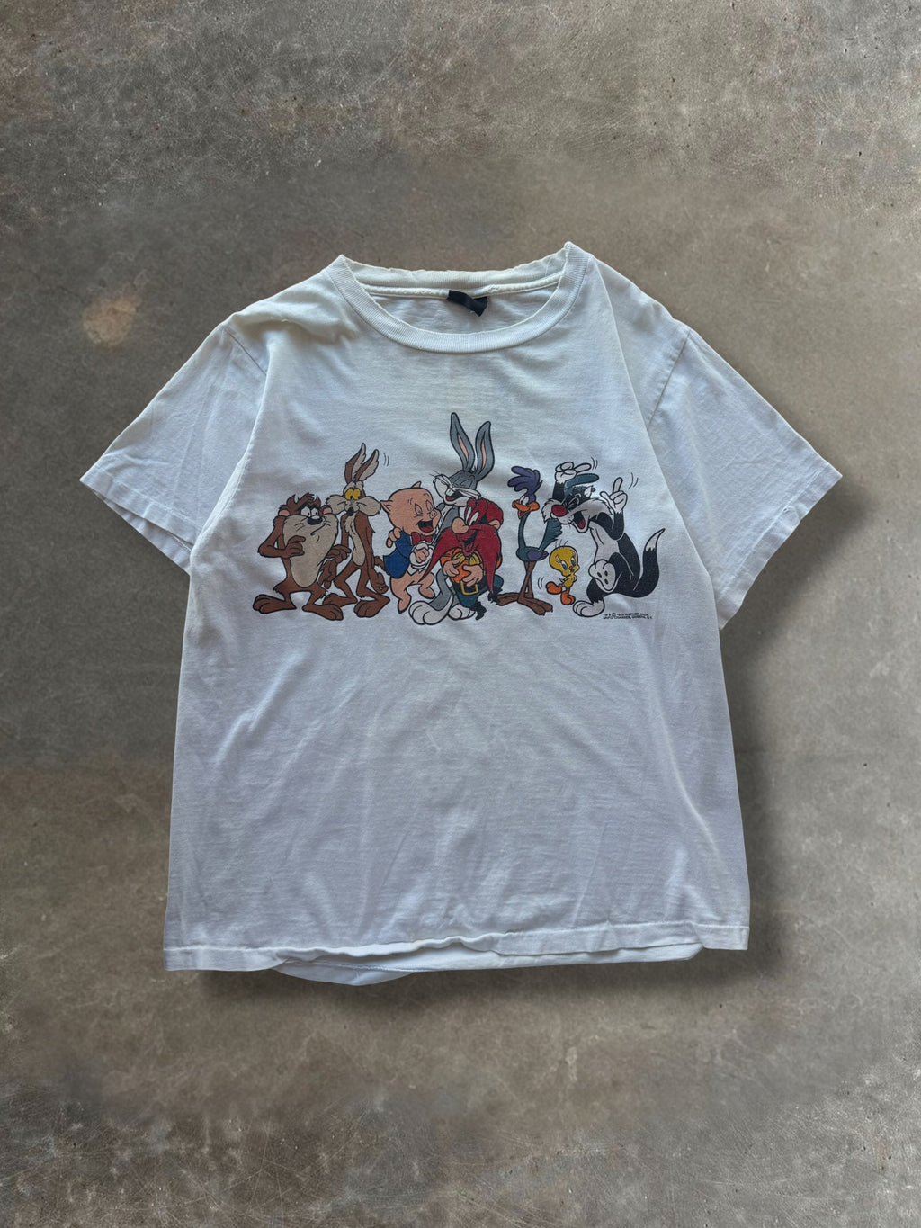 '93 Looney Tunes Crew Wrap Around Tee Sz. L