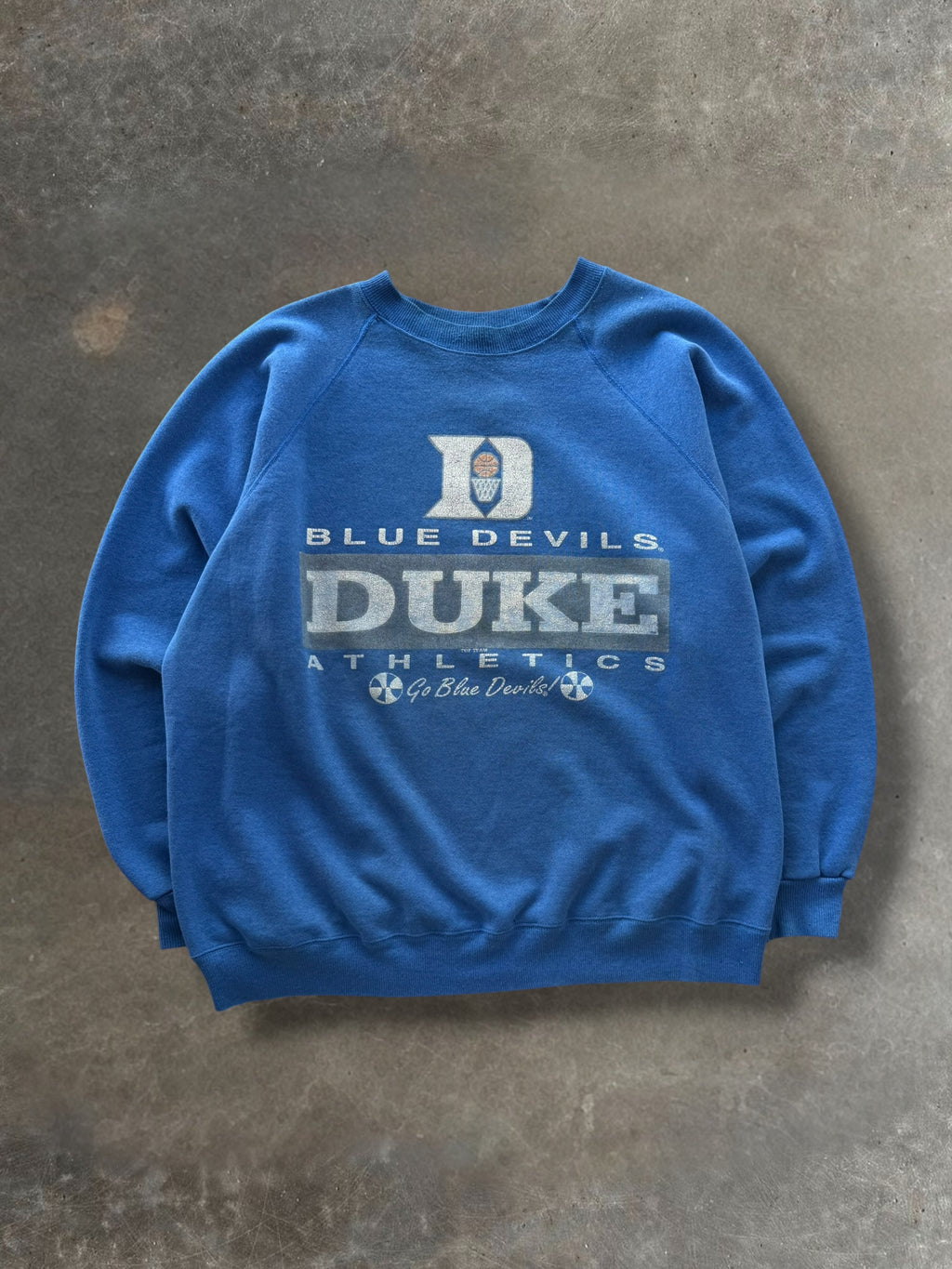 '90s Duke Blue Devils Raglan Crewneck Sz. L