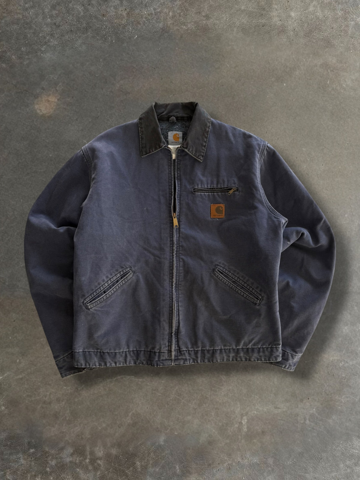 '01 J64PTL (Petrol Blue) Carhartt Detroit Jacket Sz. L
