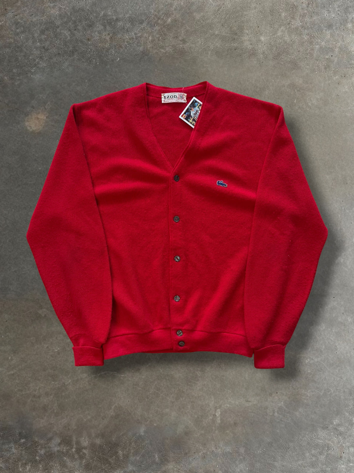 '70s Cherry Red IZOD Cardigan Sz. XL