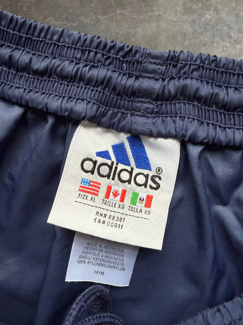 '90s Adidas Navy Track Pants Sz. XL
