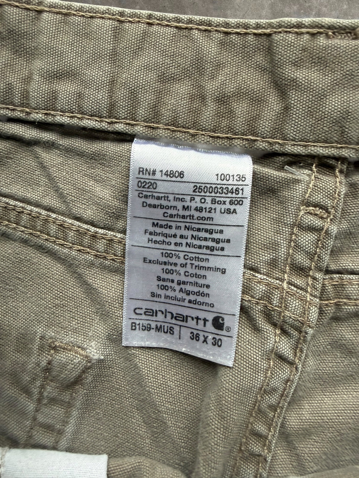 '90s Brown Carhartt Carpenter Pants Sz. 36x30