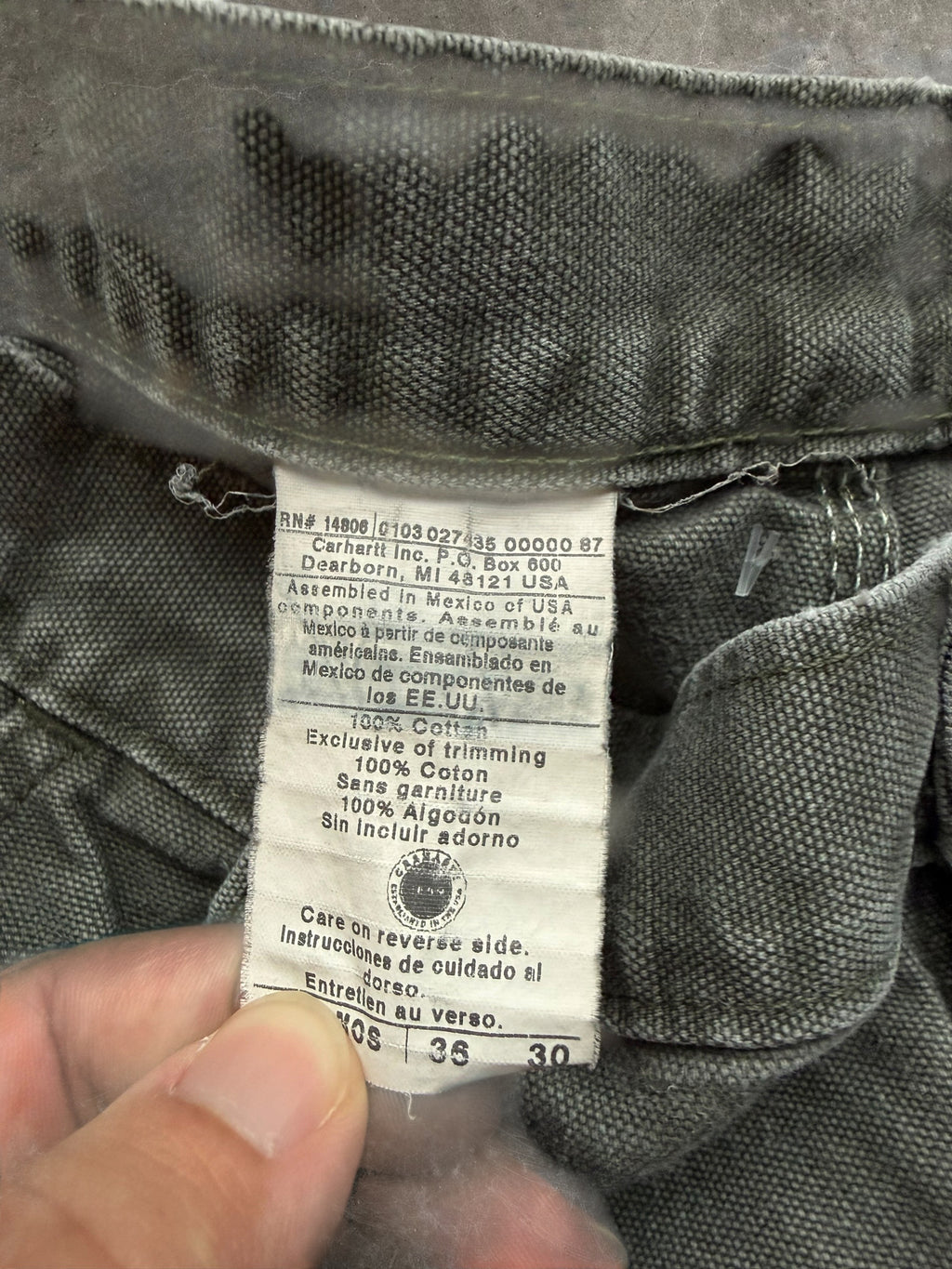 '90s Olive Green Carhartt Carpenter Pants Sz. 36x30
