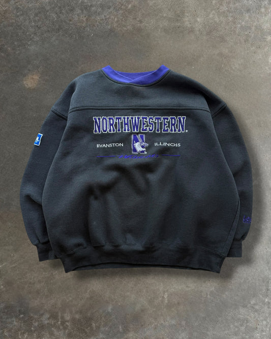 '90s Northwestern V-Neck Crewneck Sz. XL